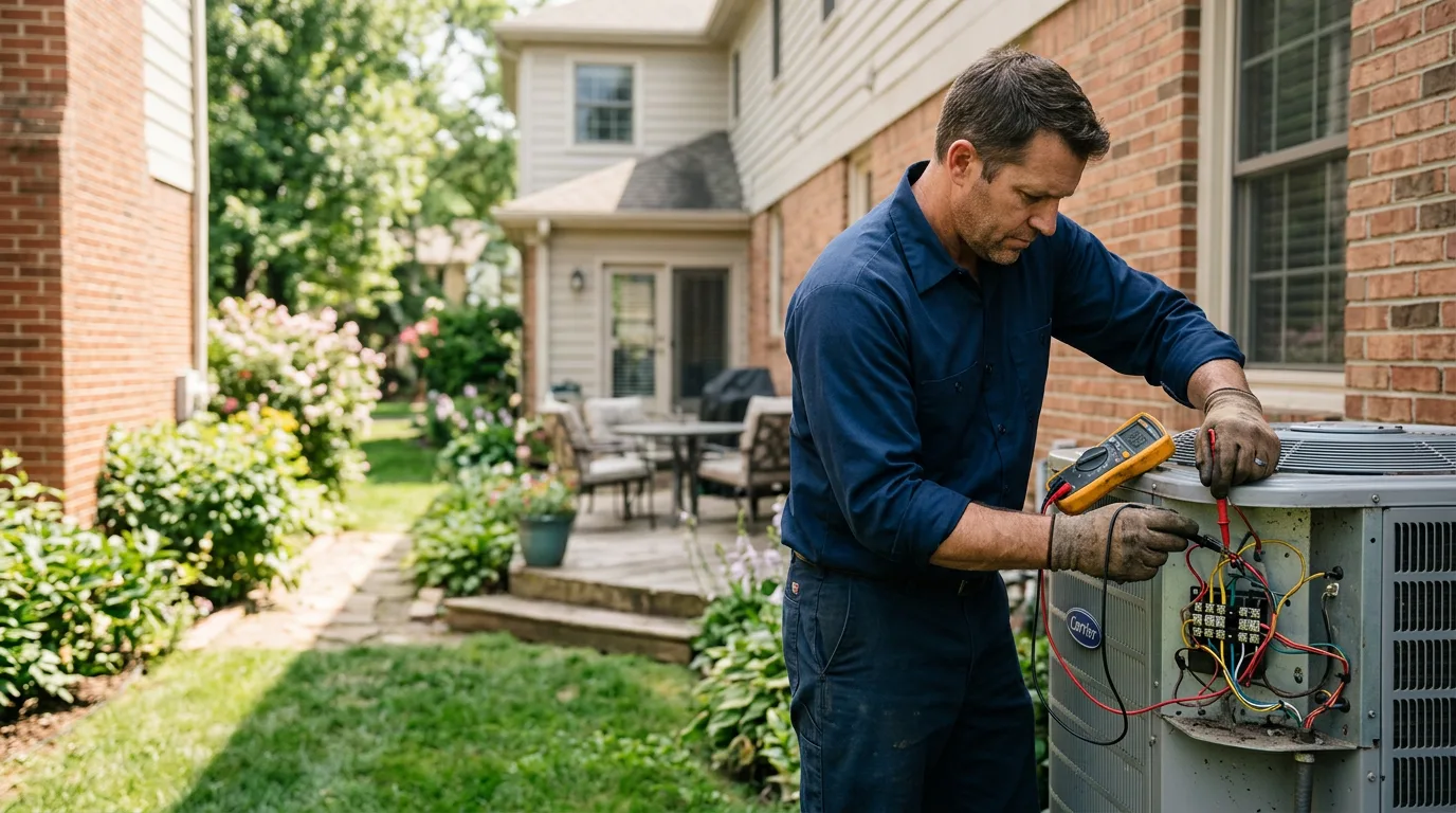 HVAC technician working near Saint John, WA